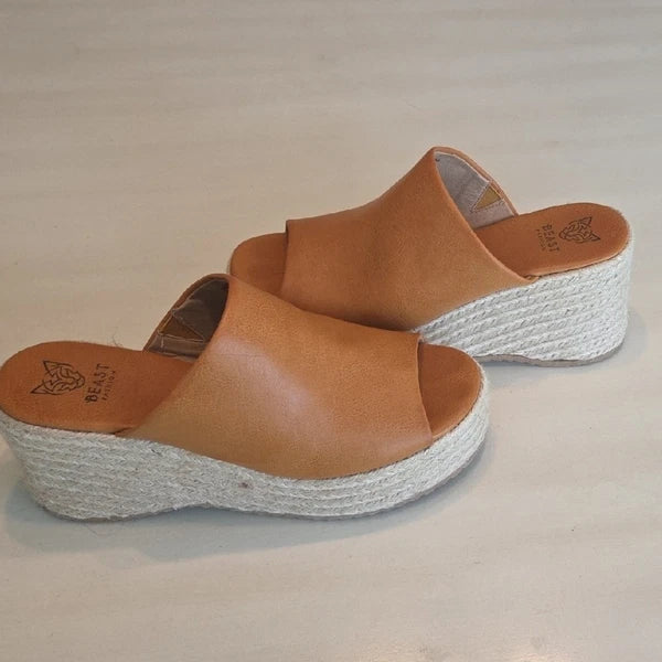 Beast Fashion Espadrille Platform Wedge Sandals Slides Mules Shoes