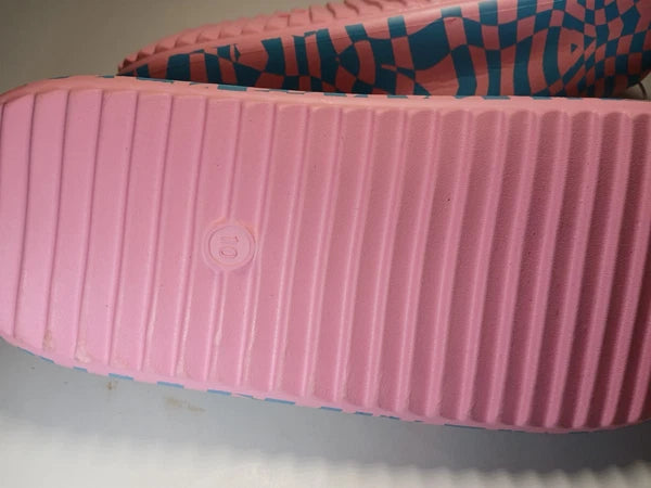 EVA Style Sandals Pink/Blue Size 10 Wild Fable Slip-on Open-toe NWT Confortable