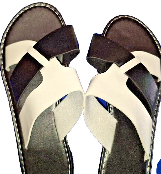 2 New Pairs Women Size * Slides Shoes Sandal White Footwear Fashion