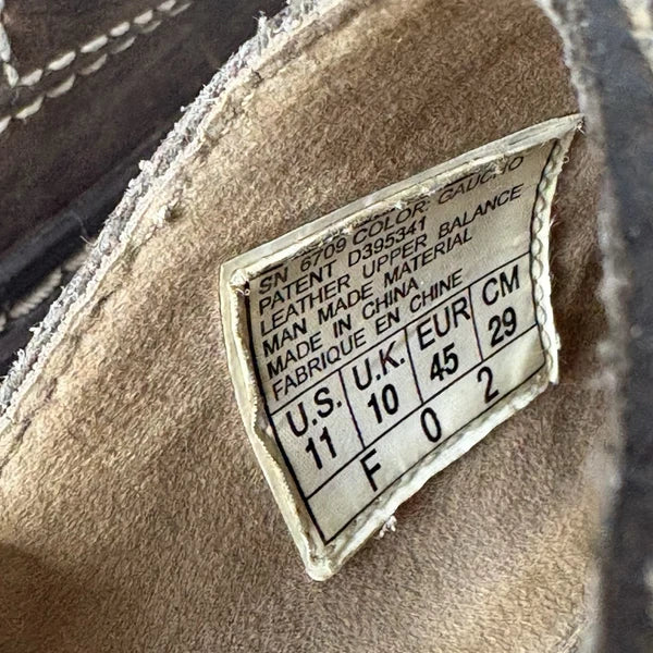 Y2K style chunky brown leather platform slides women's 11 Sketchers 90s 2000s