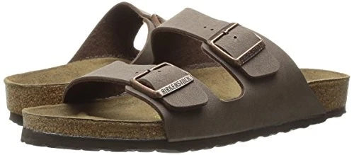 Birkenstock Unisex Arizona Slide Fashion Sandals, Mocha Leather 9 Women/7 Men US