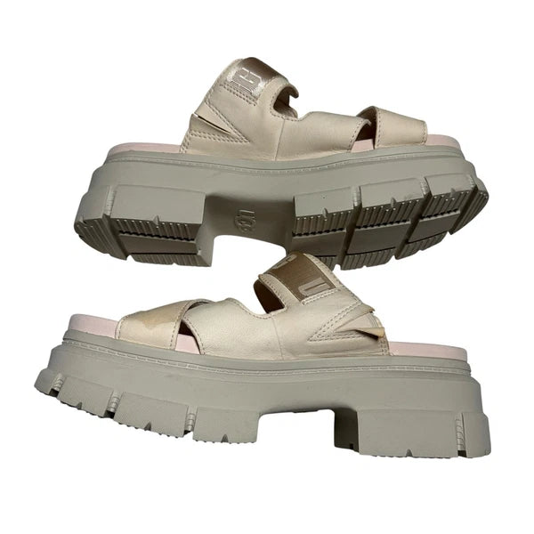 UGG Women’s Ashton Platform Slide Sandals Rose Nude Pink Size 8.5 1136785 Chunky