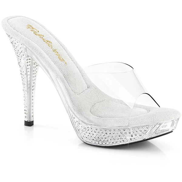 Pleaser Fabulicious 4" Heel Slide W/ Rhinestones Adult Women Sandals Elegant/401