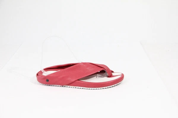 Women Flat Leather Sandals Flip Flop sz 8 Slide unique modern style J Shoes