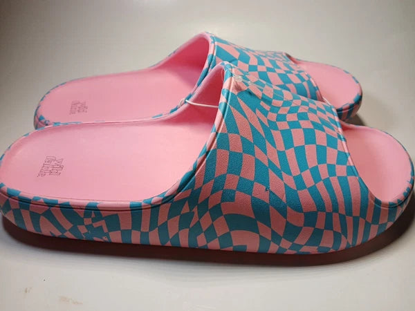 EVA Style Sandals Size 10 Pink/blue Wild Fable NWT Slip-on Open Toe Confortable