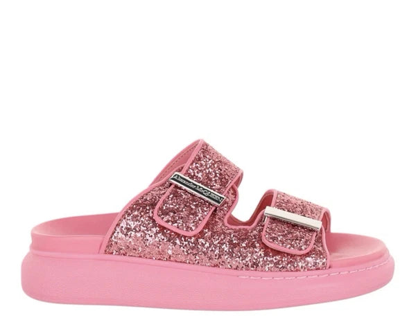 Alexander McQueen Womens Glitter Hybrid Sandals (Pre-owned)