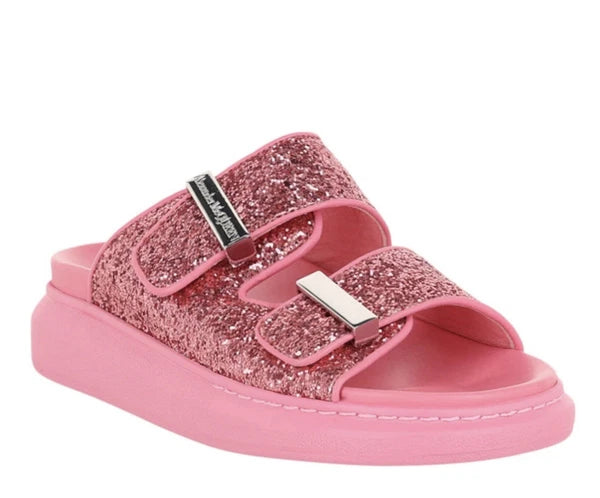 Alexander McQueen Womens Glitter Hybrid Sandals (Pre-owned)