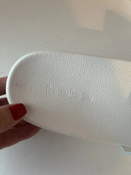 Bebe Women’s White Slide Fashion Sandals Flats Size 10, Glitter. NWOT. Fast Ship