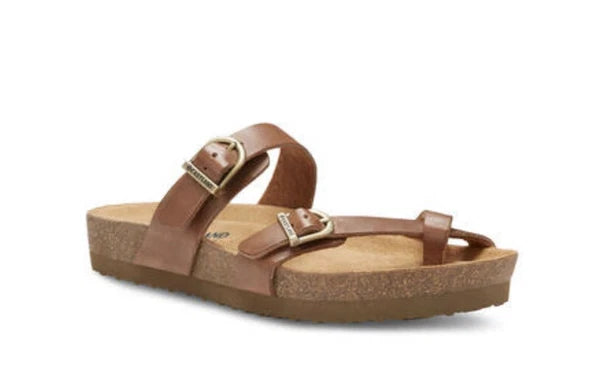 Eastland Tiogo Leather Womens Cushion Footbed Sandals Style 3772-79 Sz 6M Brown