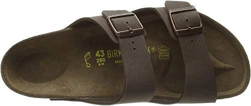 Birkenstock Unisex Arizona Slide Fashion Sandals, Mocha Leather 9 Women/7 Men US