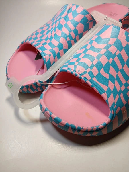 EVA Style Sandals Size 10 Pink/blue Wild Fable NWT Slip-on Open Toe Confortable