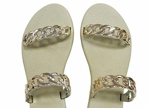 Beaute Fashion Dizzy Chain Women's Comfort Flip Flop Slide Sandals