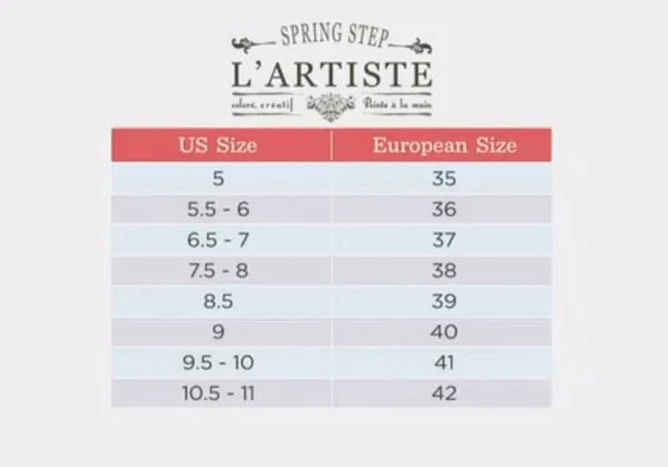 🔥L'Artiste by Spring Step Karina Hand Painted Leather Slide Sandals, US9/EU40