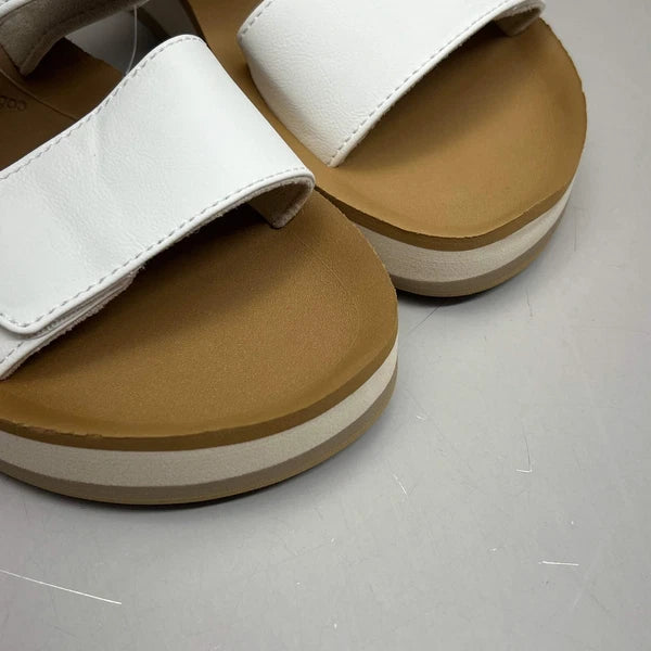 COBIAN Dana Rise Elevated Flatform Style Slide Women's Sz 8 White DNA24-100-08