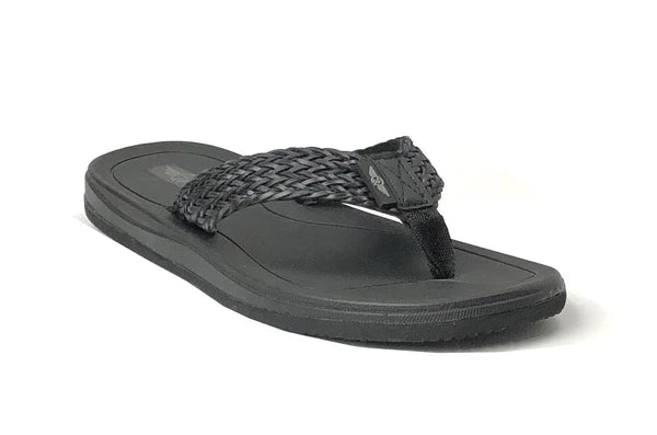 New Womens Double-Strap Braided Beach Sandal UltraSoft Glitter Fashion Flip Flop